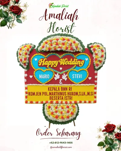 Karangan Papan Bunga Pernikahan di Lok Bahu